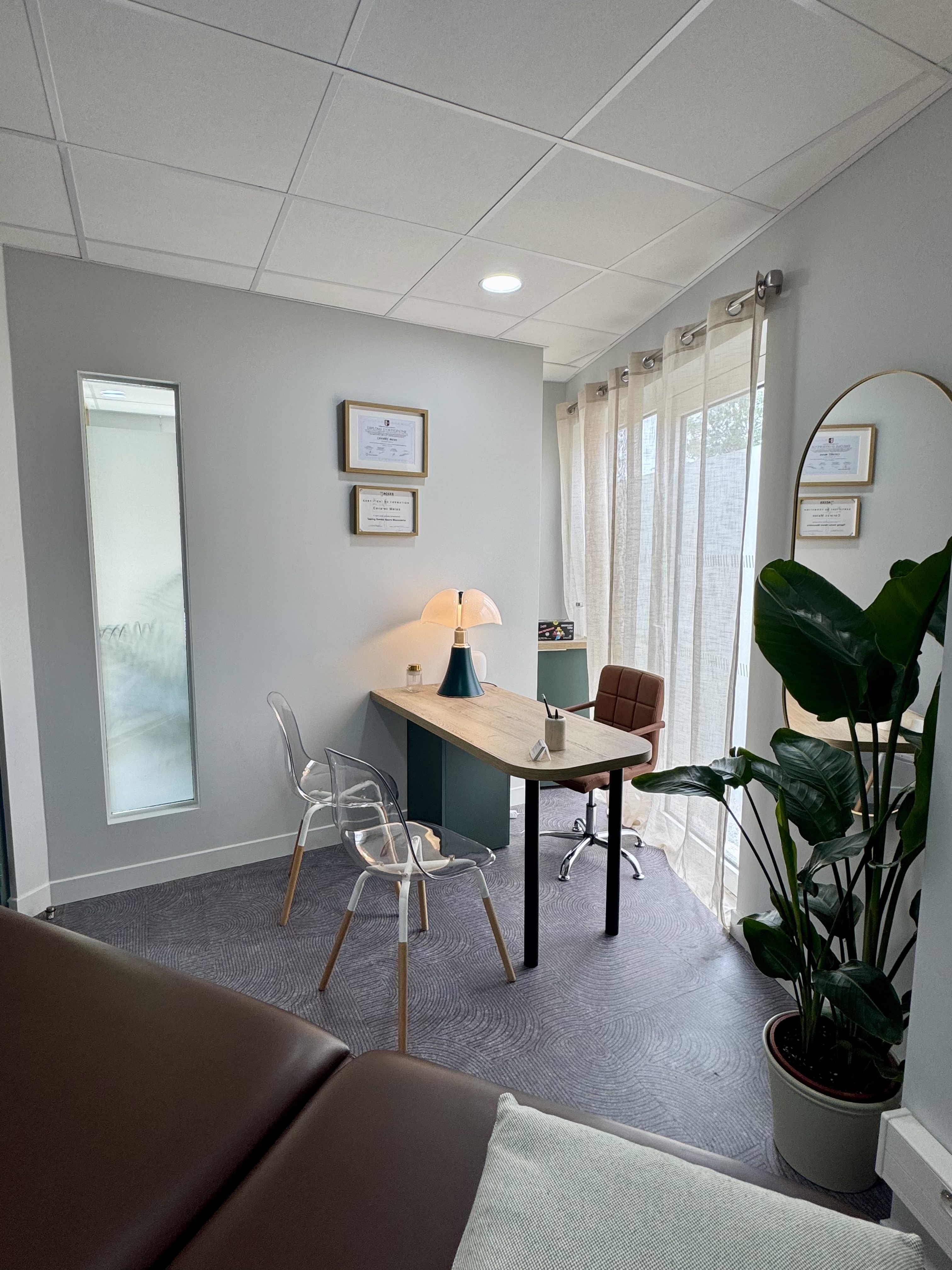 Espace d'accueil du cabinet de Mateo Cavarec